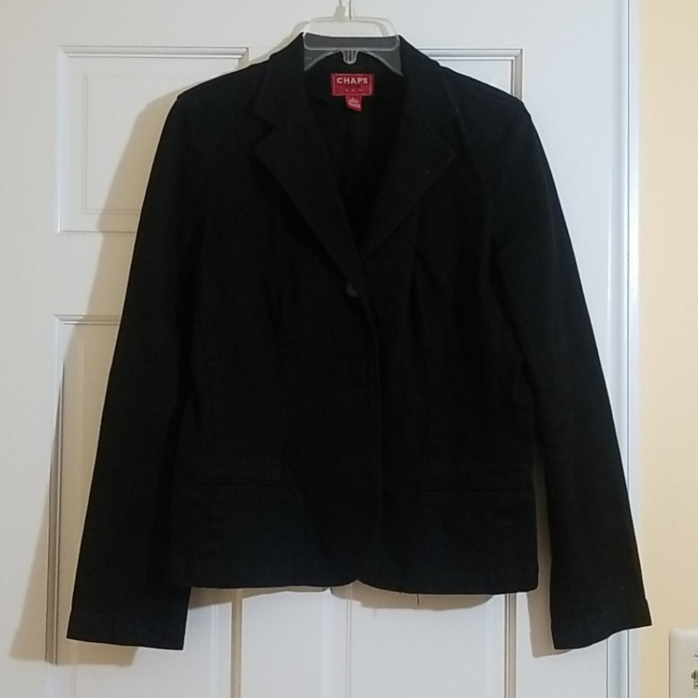 Black Denim Chaps Jacket